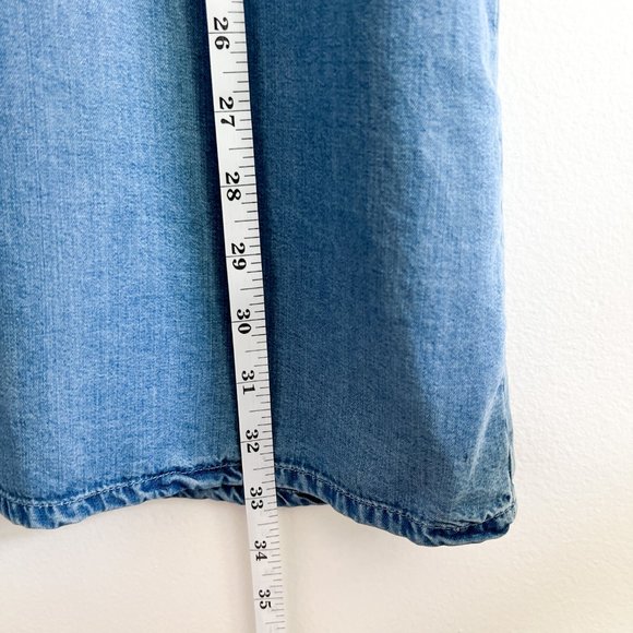 Zara denim dress ruffle sleeve - Picture 8 of 11